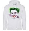 Мужская толстовка (худи) Joker paint Серый меланж фото