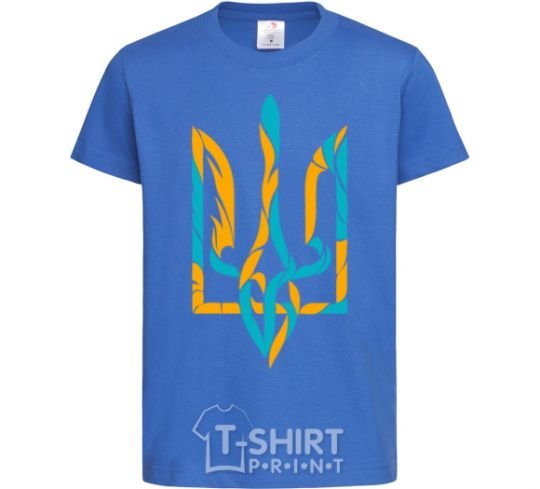 Kids T-shirt Trident weavy gerb royal-blue фото