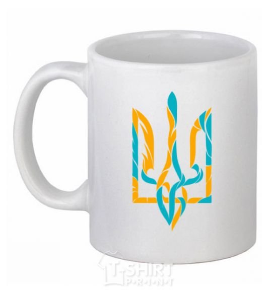 Ceramic mug Trident weavy gerb White фото