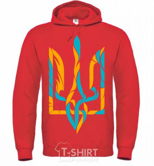 Men`s hoodie Trident weavy gerb bright-red фото