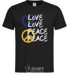 Men's T-Shirt LOVE PEACE black фото
