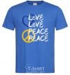 Men's T-Shirt LOVE PEACE royal-blue фото