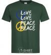 Men's T-Shirt LOVE PEACE bottle-green фото