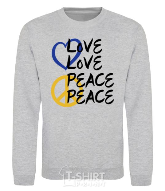 Sweatshirt LOVE PEACE sport-grey фото