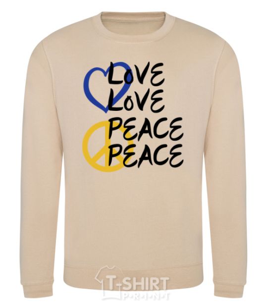 Sweatshirt LOVE PEACE sand фото