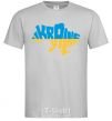 Men's T-Shirt UKRAINE MAP grey фото