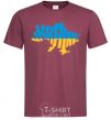 Men's T-Shirt UKRAINE MAP burgundy фото