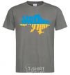 Men's T-Shirt UKRAINE MAP dark-grey фото