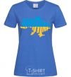 Women's T-shirt UKRAINE MAP royal-blue фото