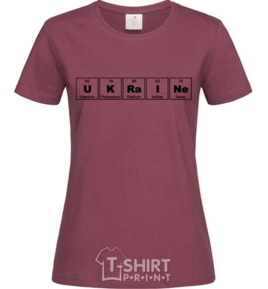 Women's T-shirt Ukraine Table burgundy фото