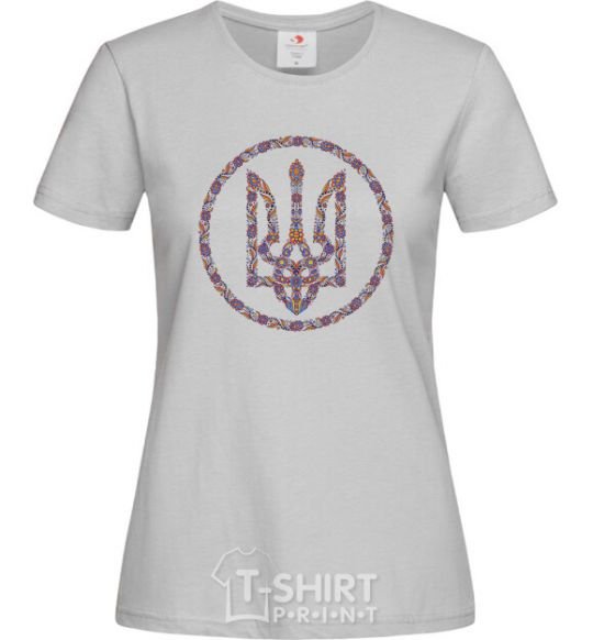 Women's T-shirt ROUND GERB grey фото