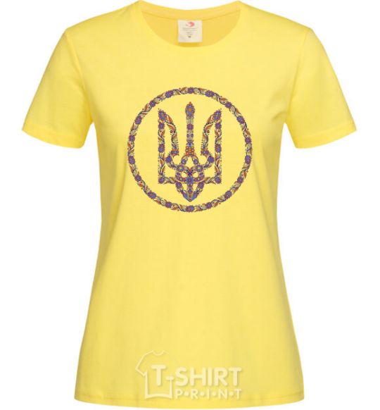 Women's T-shirt ROUND GERB cornsilk фото