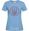 Women's T-shirt ROUND GERB sky-blue фото