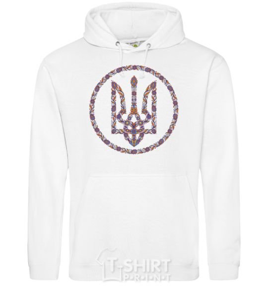 Men`s hoodie ROUND GERB White фото