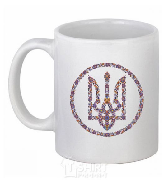 Ceramic mug ROUND GERB White фото