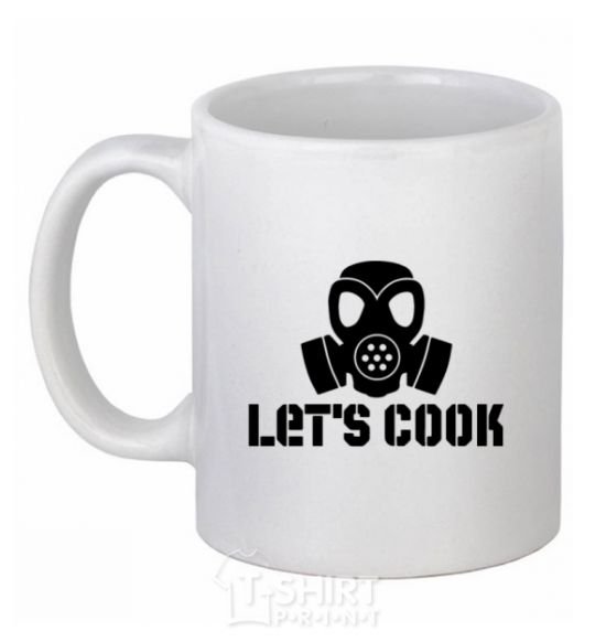 Ceramic mug Let's cook White фото