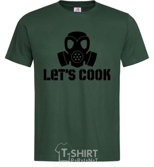 Men's T-Shirt Let's cook bottle-green фото
