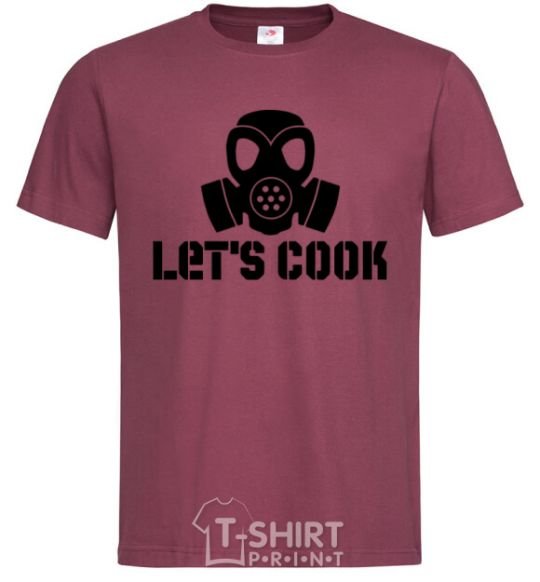 Men's T-Shirt Let's cook burgundy фото
