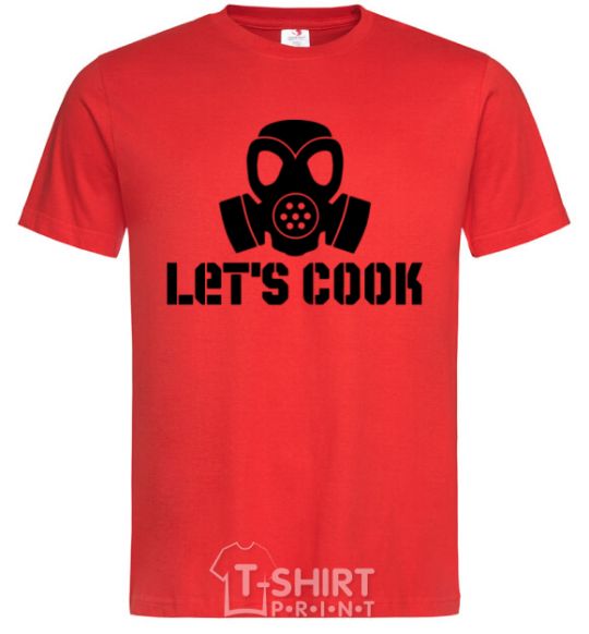 Мужская футболка Let's cook Красный фото