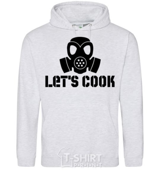 Men`s hoodie Let's cook sport-grey фото