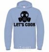 Men`s hoodie Let's cook sky-blue фото