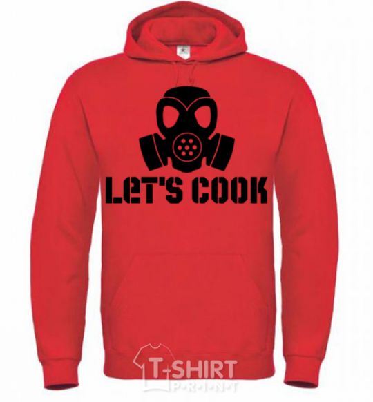 Men`s hoodie Let's cook bright-red фото