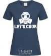 Women's T-shirt Let's cook navy-blue фото