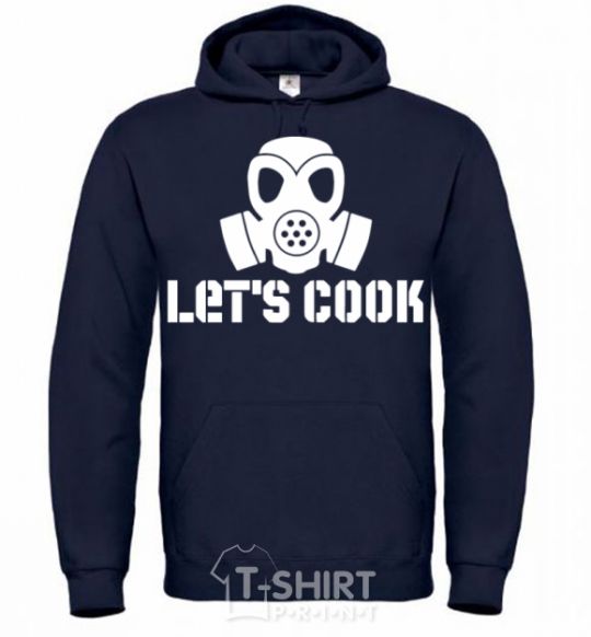 Men`s hoodie Let's cook navy-blue фото