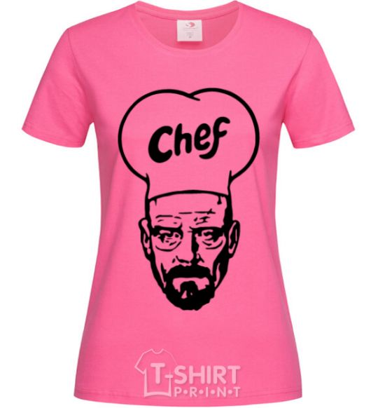 Женская футболка Шеф Ярко-розовый фото