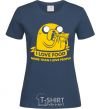 Women's T-shirt I love food navy-blue фото