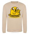 Sweatshirt I love food sand фото