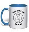 Чашка с цветной ручкой Gym rick Ярко-синий фото