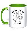 Mug with a colored handle Gym rick kelly-green фото