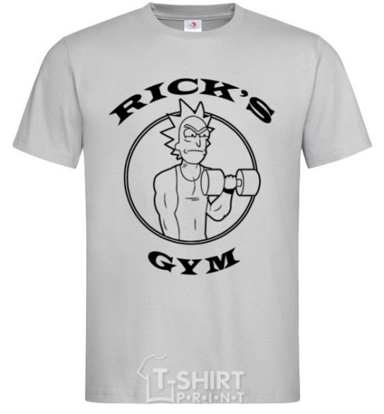 Men's T-Shirt Gym rick grey фото