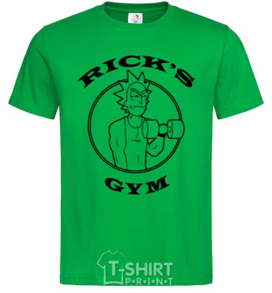 Мужская футболка Gym rick Зеленый фото