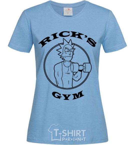 Женская футболка Gym rick Голубой фото