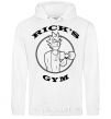 Мужская толстовка (худи) Gym rick Белый фото