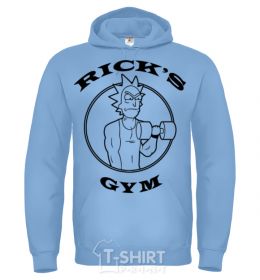 Men`s hoodie Gym rick sky-blue фото