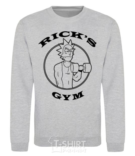 Свитшот Gym rick Серый меланж фото