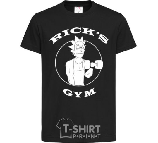 Детская футболка Gym rick Черный фото