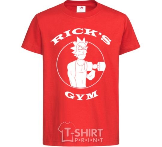 Детская футболка Gym rick Красный фото