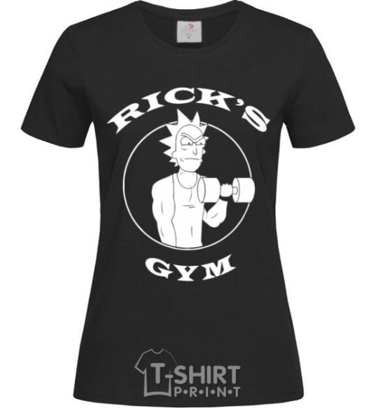 Женская футболка Gym rick Черный фото