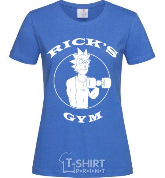 Женская футболка Gym rick Ярко-синий фото