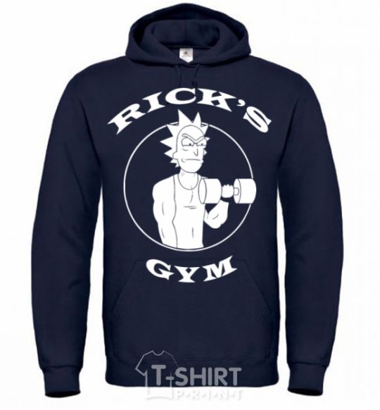 Мужская толстовка (худи) Gym rick Темно-синий фото