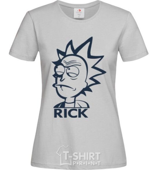 Women's T-shirt RICK grey фото