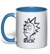 Mug with a colored handle RICK royal-blue фото