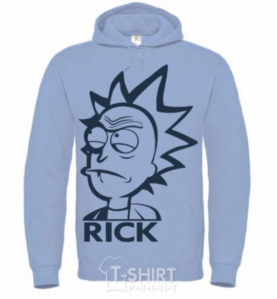 Men`s hoodie RICK sky-blue фото