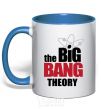 Mug with a colored handle The Big Bang Theory V.1 royal-blue фото