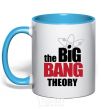 Mug with a colored handle The Big Bang Theory V.1 sky-blue фото
