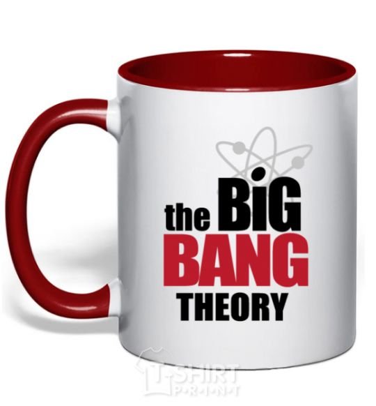 Mug with a colored handle The Big Bang Theory V.1 red фото